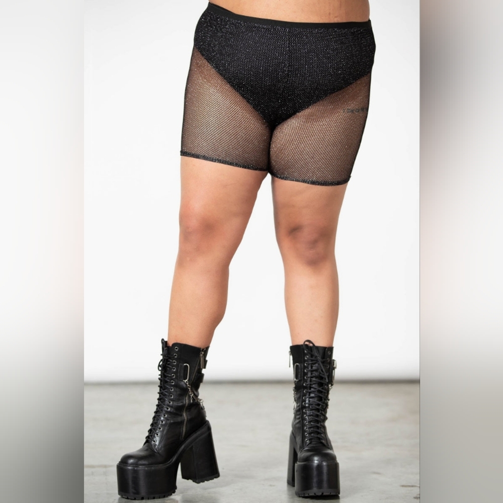 Killstar | Synth Sigil Fishnet Bike Shorts | 4X